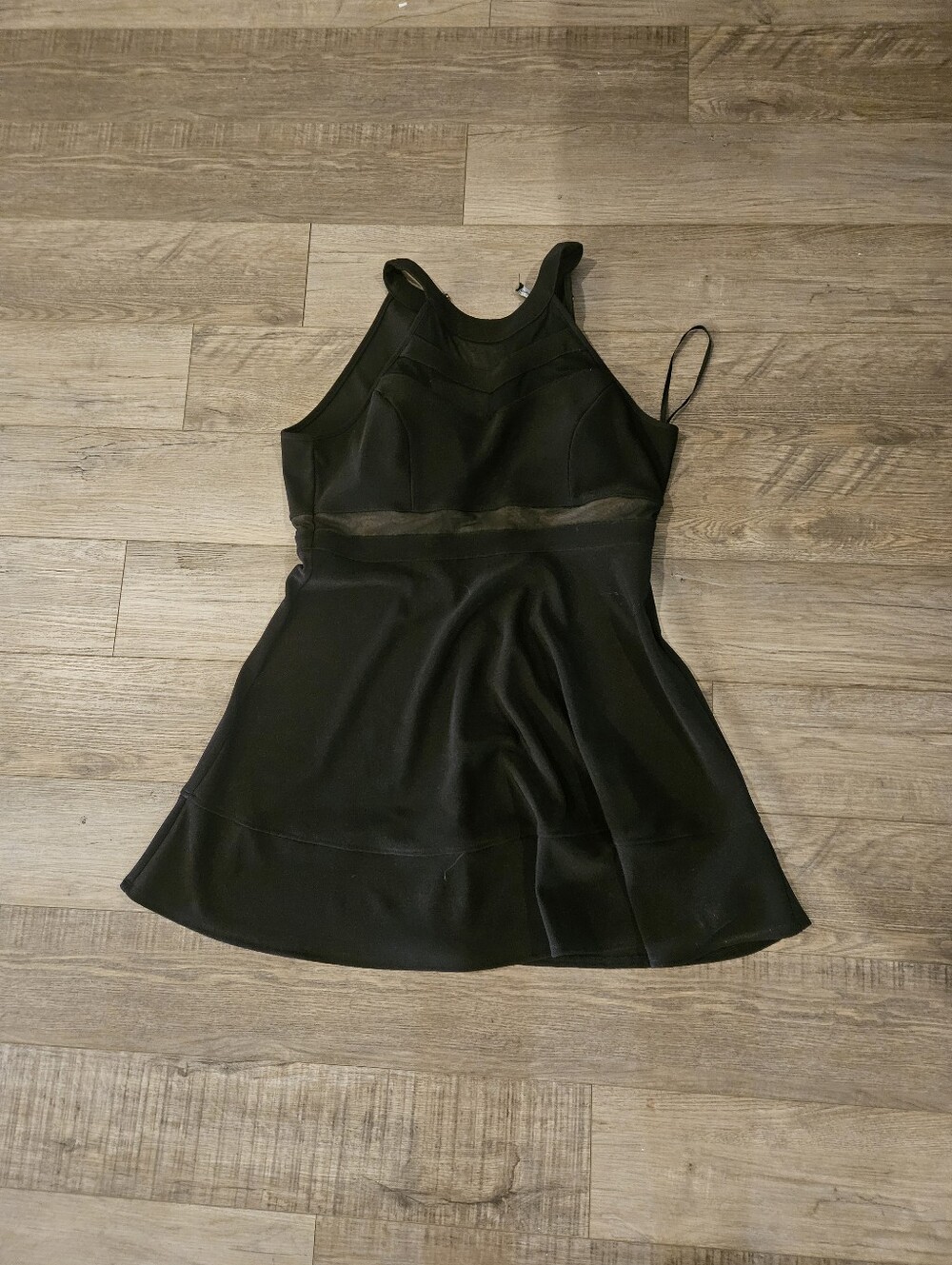 Black Sheer Panel Dress